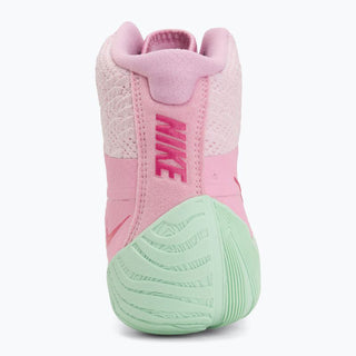 Sapatos de Luta-Wrestling Nike Tawa Rosa-verde-Combat Arena