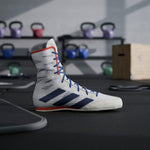 Sapatos de Boxe Adidas Box Hog 4 Branco-azul 