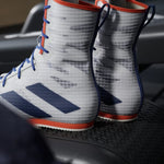 Sapatos de Boxe Adidas Box Hog 4 Branco-azul 