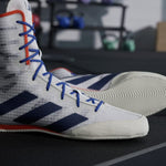Sapatos de Boxe Adidas Box Hog 4 Branco-azul 