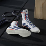 Sapatos de Boxe Adidas Box Hog 4 Branco-azul 