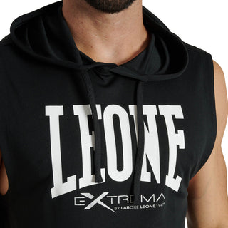 Colete com capuz Leone Logo ABX120 Preto 