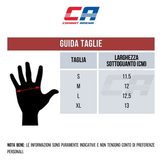 Luvas de arena de combate com gel