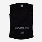 T-shirt Técnica Sem Mangas SAP WAKO Combat Competition Preto-Combat Arena