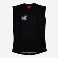 T-shirt Técnica Sem Mangas SAP WAKO Combat Competition Preto-Combat Arena