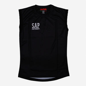 T-shirt Técnica Sem Mangas SAP WAKO Combat Competition Preto-Combat Arena