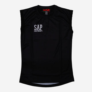 T-shirt Técnica Sem Mangas SAP WAKO Combat Competition Preto-Combat Arena