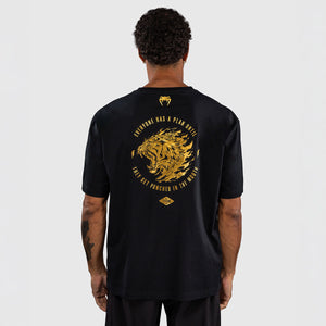 T-shirt Venum x Mike Tyson Tiger Preto-dourado-Combat Arena