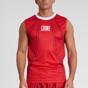 Camisola técnica sem mangas WAKO Leone AB995 Vermelho-Combat Arena