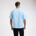T-shirt Boxraw Lineal Oversize Azul 