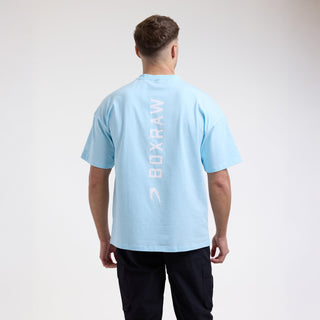 T-shirt Boxraw Lineal Oversize Azul 