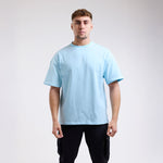T-shirt Boxraw Lineal Oversize Azul 