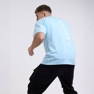 T-shirt Boxraw Lineal Oversize Azul 