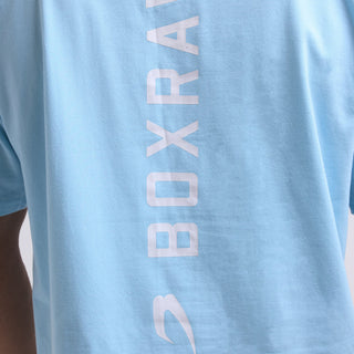 T-shirt Boxraw Lineal Oversize Azul 