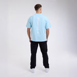 T-shirt Boxraw Lineal Oversize Azul 