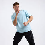 T-shirt Boxraw Lineal Oversize Azul 