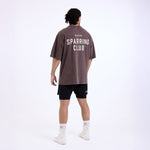 T-shirt Boxraw Sparring Club Oversize Castanho 