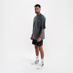 T-shirt Boxraw We Don't Play Boxing Oversize Cinza-rosa 