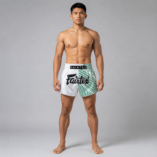 Calções kick-thai Fairtex BS1923 Racer Branco