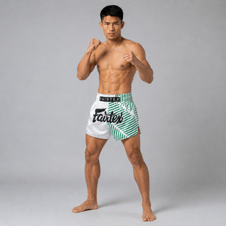 Calções kick-thai Fairtex BS1923 Racer Branco