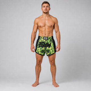 Calções kick-thai Fairtex BS1710 Camuflado Verde