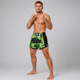 Calções kick-thai Fairtex BS1710 Camuflado Verde