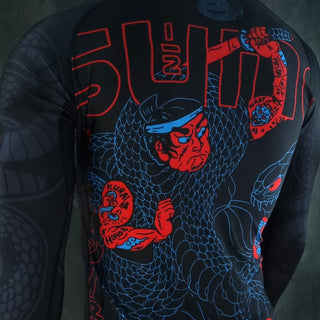 Rashguard Half Sumo Black Mamba Neon mangas compridas 