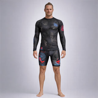 Rashguard Half Sumo Black Mamba Neon mangas compridas 