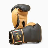 Luvas de Boxe Di Nardo com velcro 12 Oz Preto-ocre 
